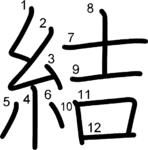 kanji stroke order for 結