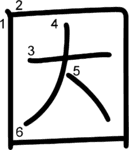 kanji stroke order for 因